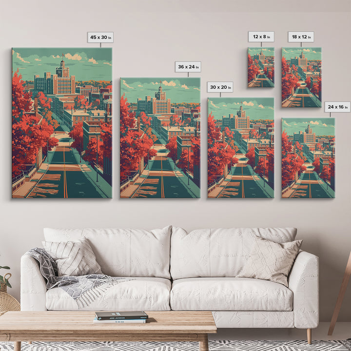 Lexington Travel Poster, Canvas Print, Poster Print, Travel Wall Art, Travel Decor, Modern Wall Decor, City Art Print, Travel Prints