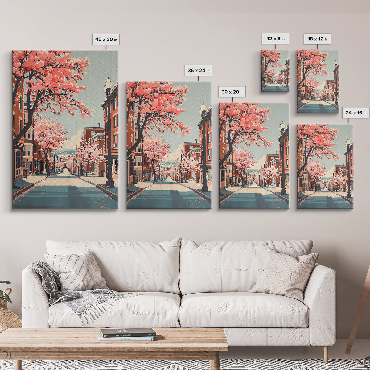 Lowell Travel Poster, Canvas Print, Retro Wall Art, Travel Print, Travel Decor, City Wall Art, Poster Print, Wall Art, Travel Prints