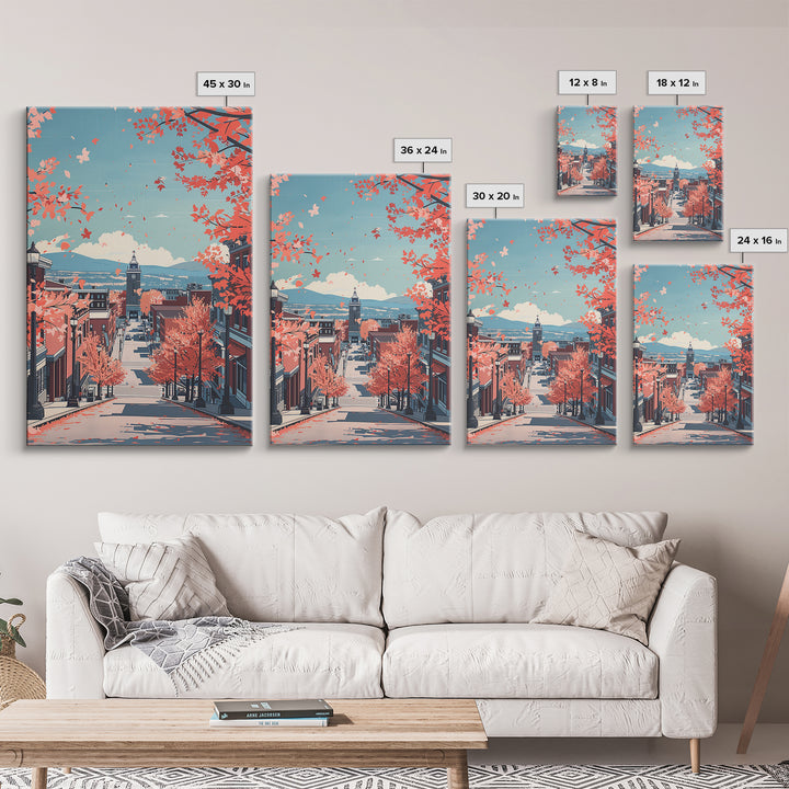 Manchester Travel Poster, Framed Canvas Print, Vintage Travel Print, City Wall Art, Retro Wall Art, City Travel Poster, Travel Print