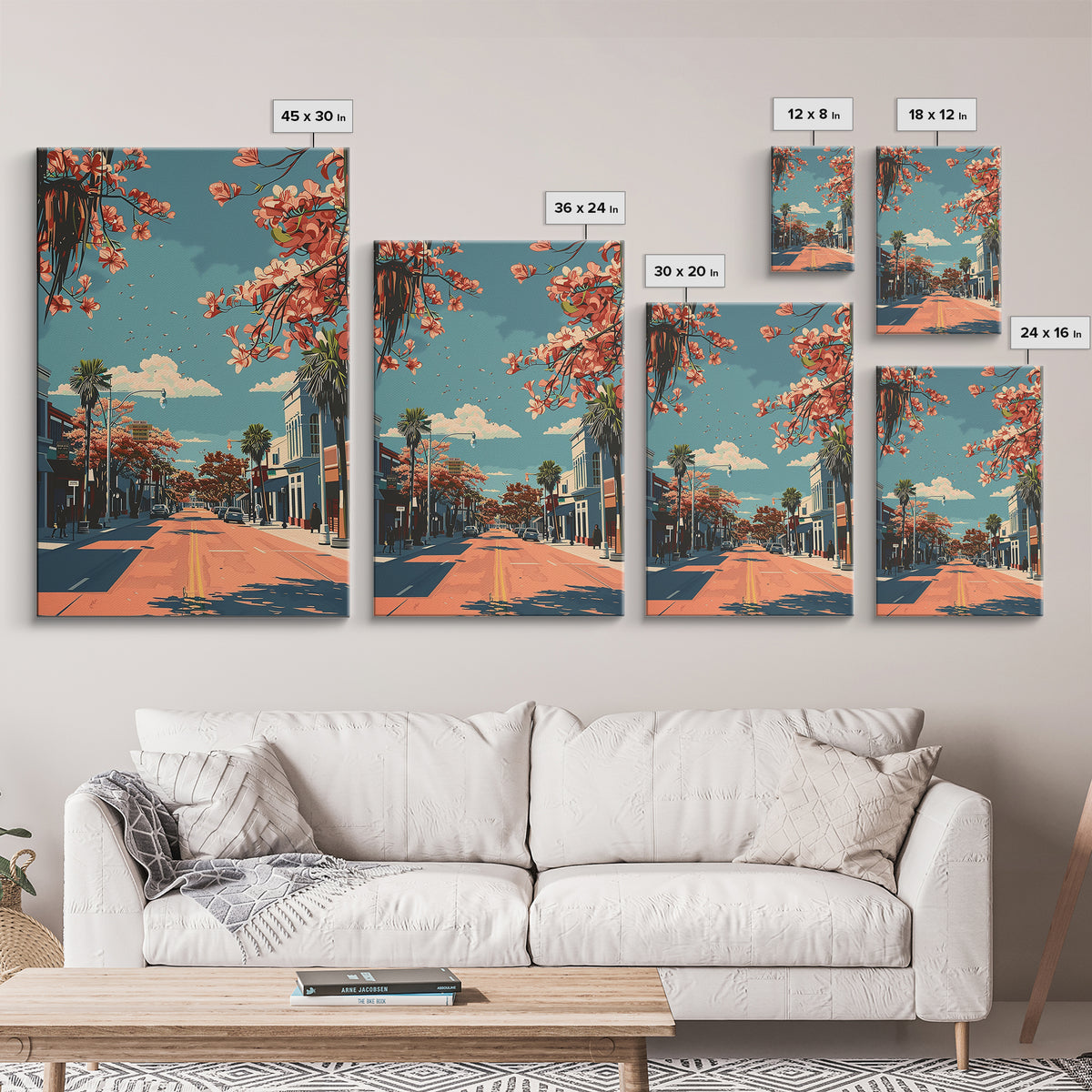 McAllen Travel Poster, Framed Canvas Print, City Art Print, Travel Wall Art, Landscape Art, Mid Century Wall Art, Retro Travel Print