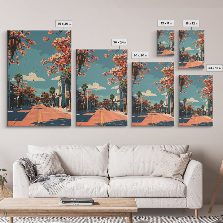 McAllen Travel Poster, Framed Canvas Print, City Art Print, Travel Wall Art, Landscape Art, Mid Century Wall Art, Retro Travel Print