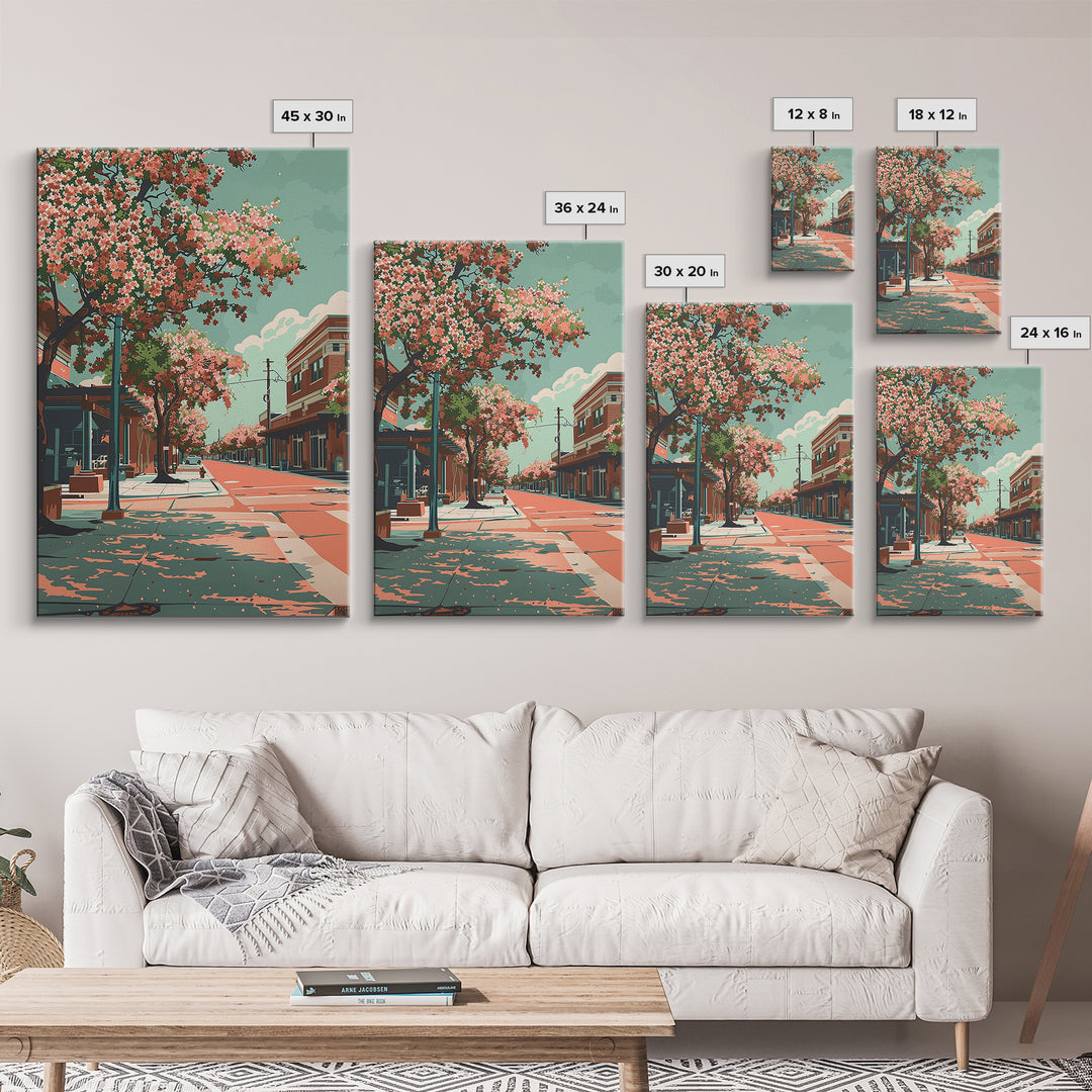 McKinney Travel Poster, Framed Canvas Print, Travel Art Print, Modern Wall Decor, Travel Wall Art, Travel Posters, Home Office Decor