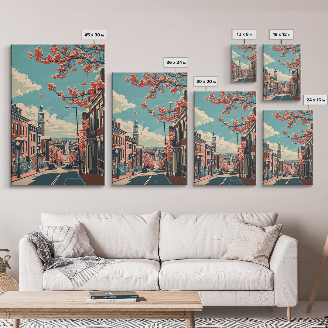 New Haven Travel Poster, Framed Canvas Print, City Travel Poster, Travel Wall Art, Vintage Travel Art, City Wall Art, Vintage Poster