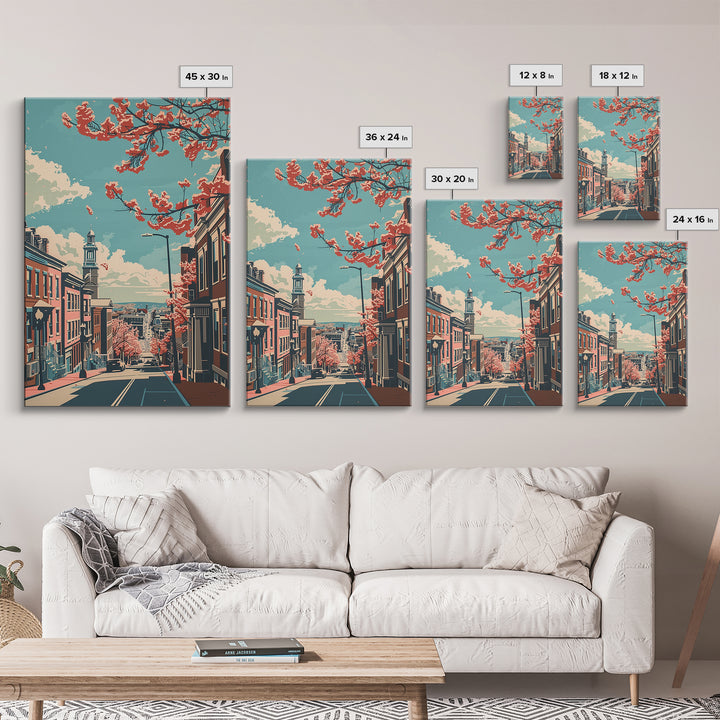 New Haven Travel Poster, Framed Canvas Print, City Travel Poster, Travel Wall Art, Vintage Travel Art, City Wall Art, Vintage Poster