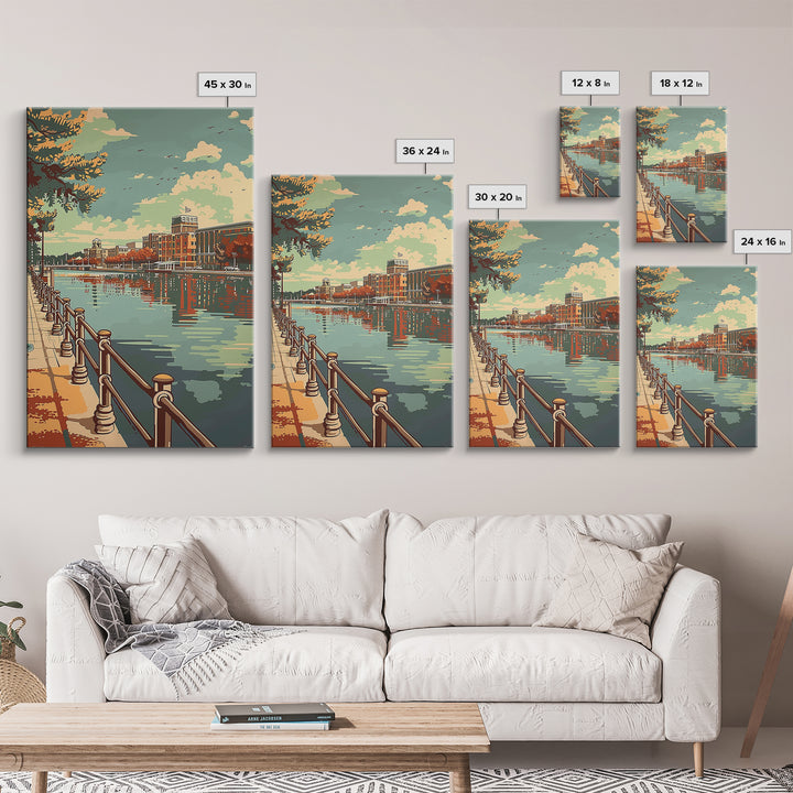Newport News Travel Poster, Canvas Print, Retro Travel Poster, City Wall Art, Travel Posters, Vintage Travel Print, Gallery Wall Set