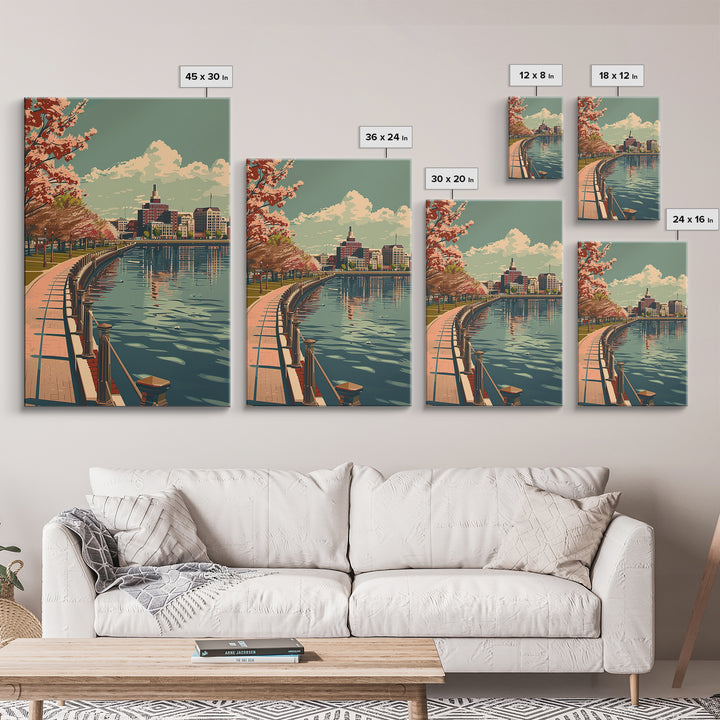 Norfolk Travel Poster, Canvas Print, City Travel Poster, Vintage City Poster, Travel Art Print, Living Room Wall Art, Vintage Poster