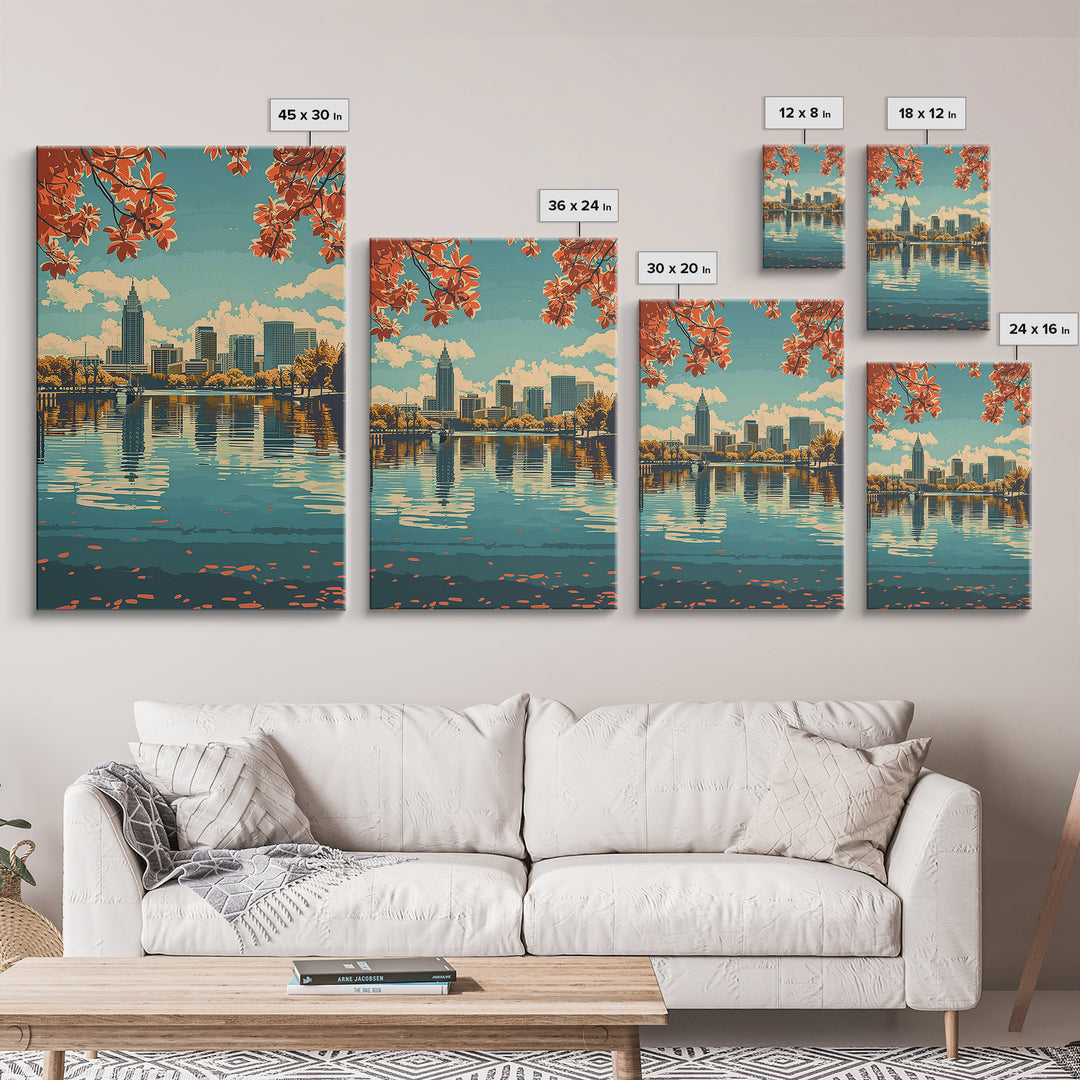 Orlando Travel Poster, Framed Canvas Print, City Travel Poster, Vintage City Poster, Travel Wall Art, Travel Posters, Vintage Poster