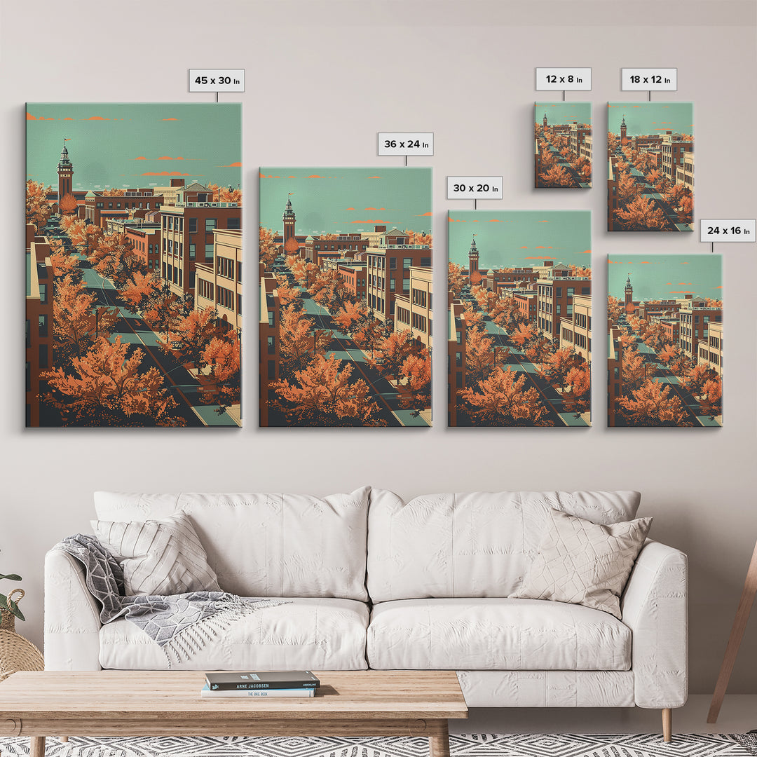 Overland Park Travel Poster, Framed Canvas Print, Travel Art Print, Modern Wall Decor, Colorful Wall Art, Poster Art, City Art Print