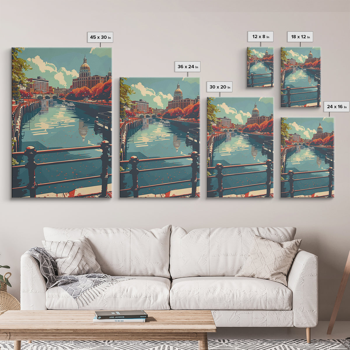 Providence Travel Poster, Canvas Print, Travel Prints, Landscape Art, Wanderlust Gift, Minimalist Poster, Poster Print, Travel Decor