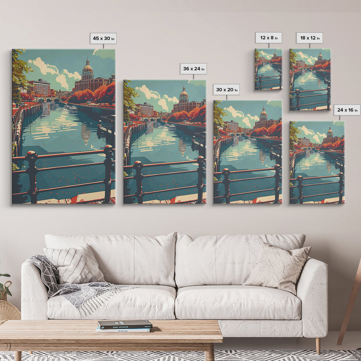Providence Travel Poster, Canvas Print, Travel Prints, Landscape Art, Wanderlust Gift, Minimalist Poster, Poster Print, Travel Decor