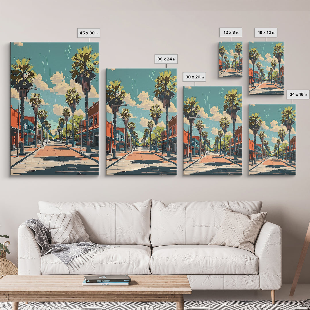 Rancho Cucamonga Travel Poster, Framed Canvas Print, Travel Wall Art, City Wall Art, Travel Art Print, Wanderlust Gift, Travel Decor