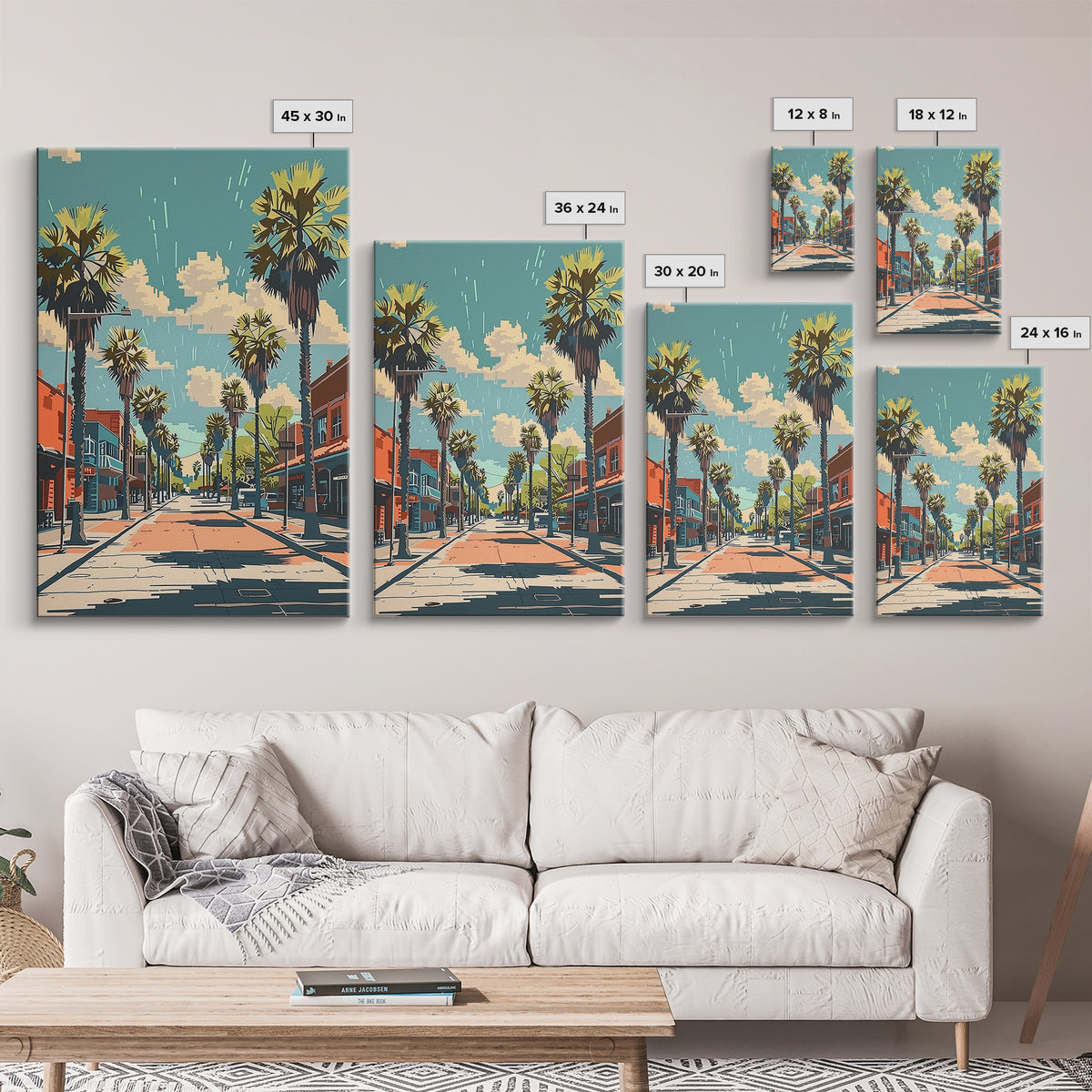 Rancho Cucamonga Travel Poster, Framed Canvas Print, Travel Wall Art, City Wall Art, Travel Art Print, Wanderlust Gift, Travel Decor