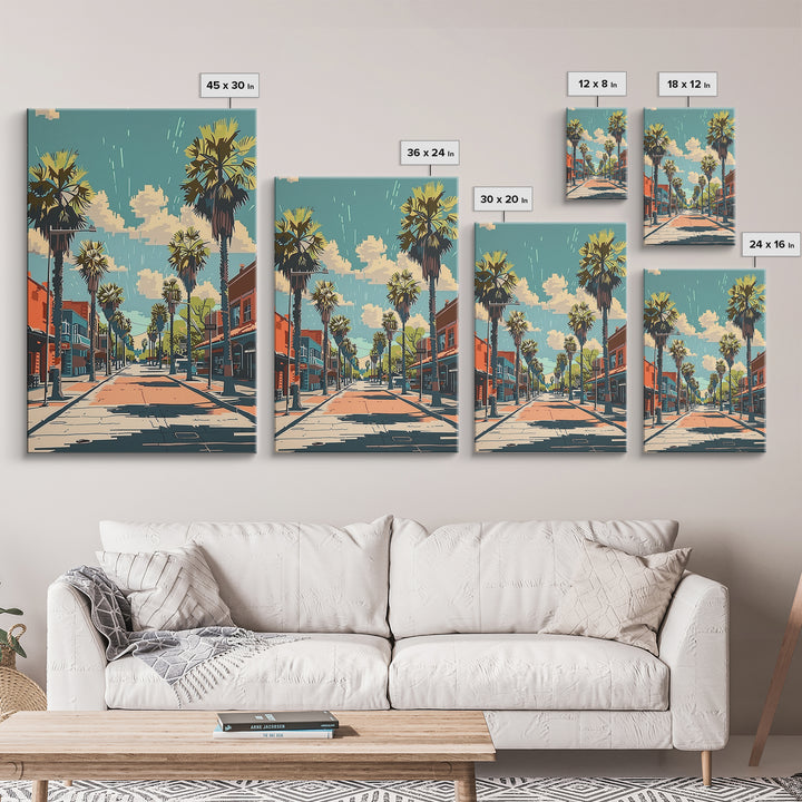 Rancho Cucamonga Travel Poster, Framed Canvas Print, Travel Wall Art, City Wall Art, Travel Art Print, Wanderlust Gift, Travel Decor