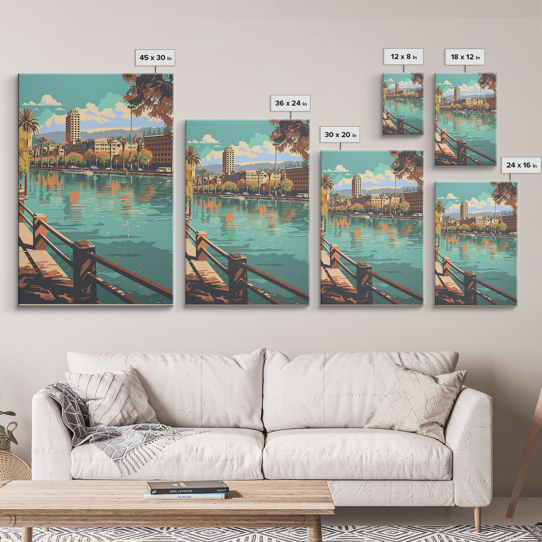 San Jose Travel Poster, Canvas Print, Travel Art Print, Modern Wall Decor, City Travel Poster, Travel Wall Art, Living Room Wall Art