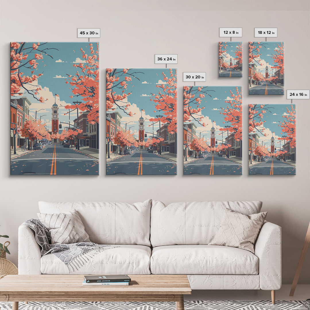 Springfield Travel Poster, Framed Canvas Print, City Travel Poster, Travel Wall Art, Gallery Wall Set, City Art Print, Travel Prints