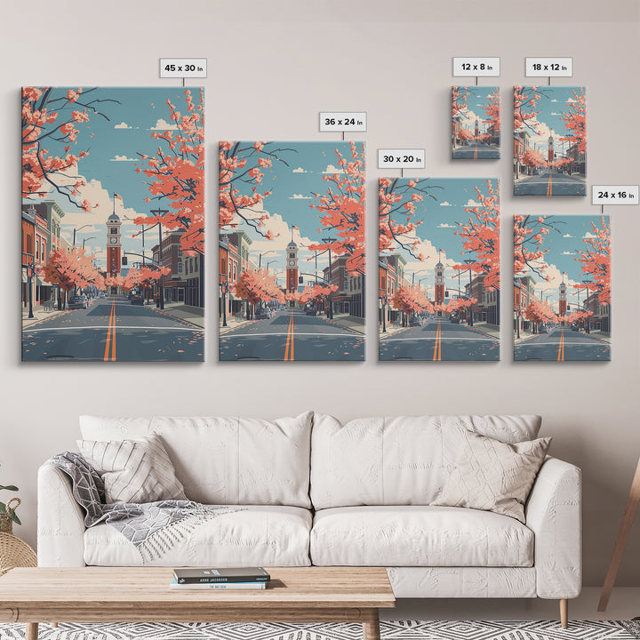 Springfield Travel Poster, Framed Canvas Print, City Travel Poster, Travel Wall Art, Gallery Wall Set, City Art Print, Travel Prints