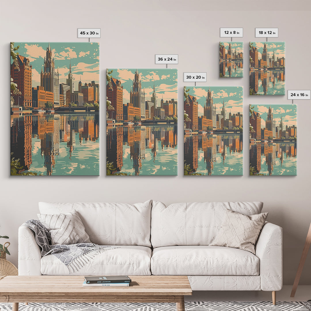 Toledo Travel Poster, Canvas Print, Travel Wall Decor, Minimalist Poster, City Illustration, Fine Art Print, Wall Art, City Wall Art