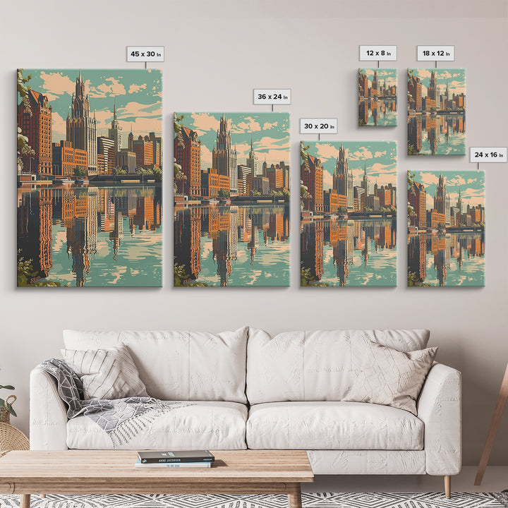 Toledo Travel Poster, Canvas Print, Travel Wall Decor, Minimalist Poster, City Illustration, Fine Art Print, Wall Art, City Wall Art