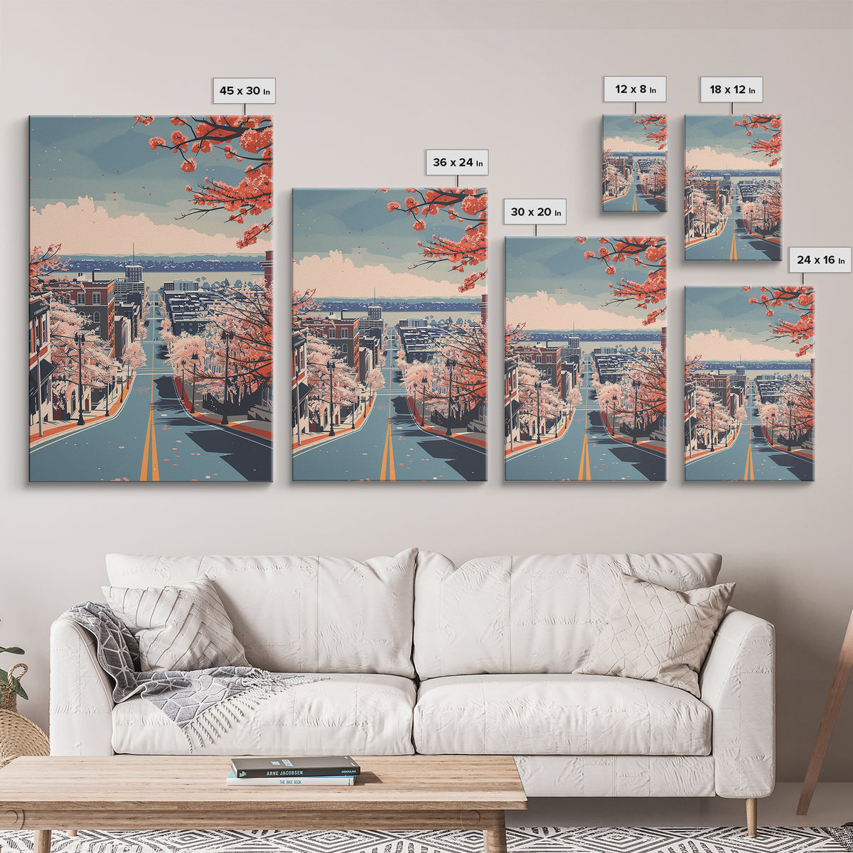 Tuscaloosa Travel Poster, Framed Canvas Print, Retro Wall Art, Travel Print, Vintage Travel, Vintage City Poster, City Travel Poster