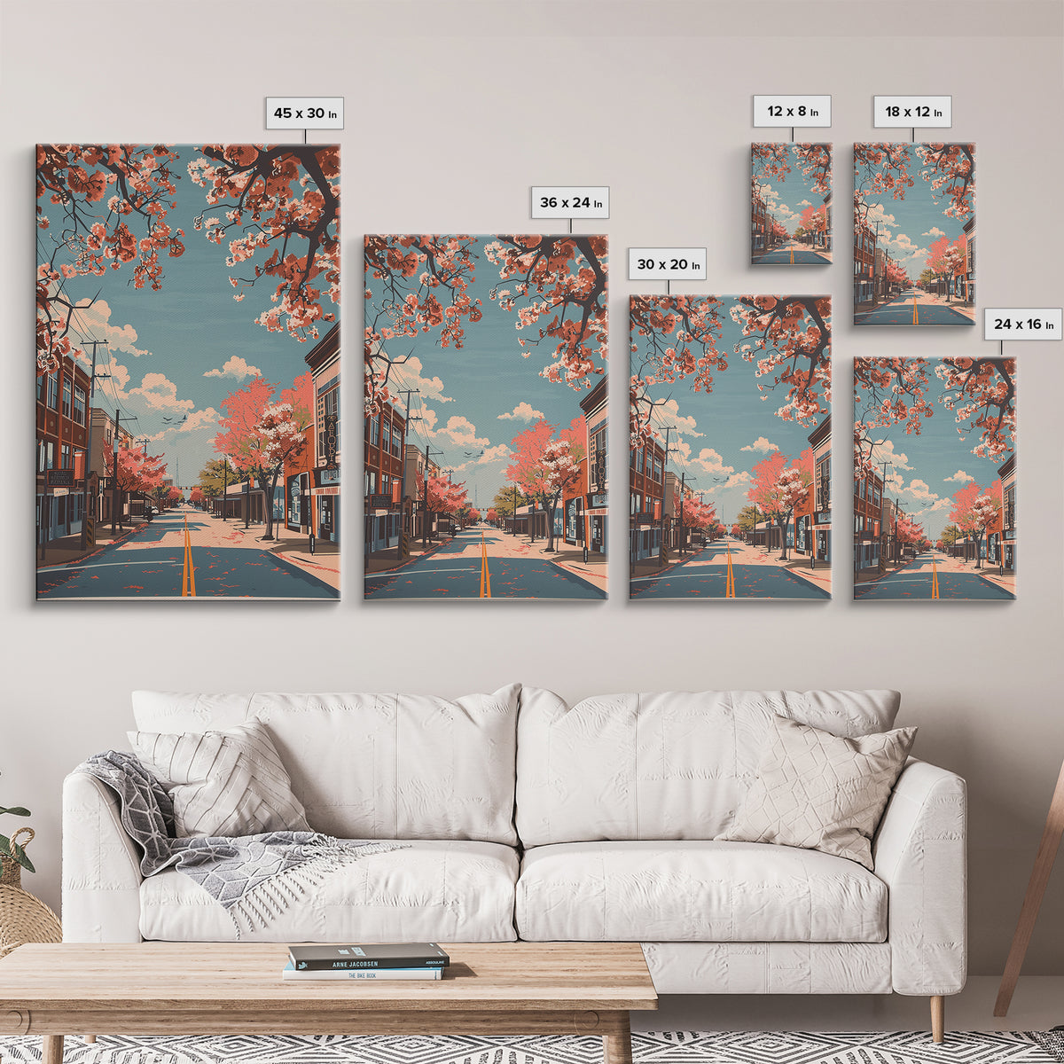 Tyler Travel Poster, Framed Canvas Print, City Travel Poster, Travel Wall Decor, City Illustration, Modern Wall Decor, City Wall Art