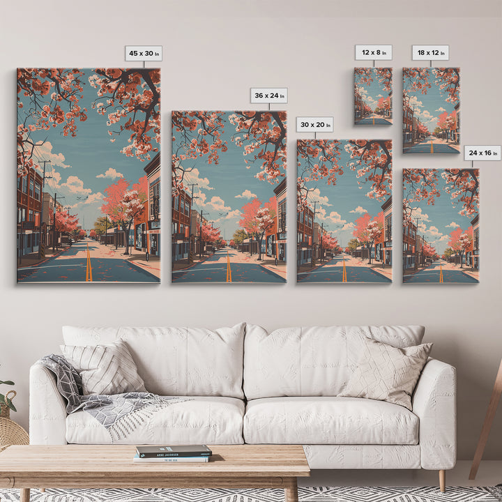 Tyler Travel Poster, Framed Canvas Print, City Travel Poster, Travel Wall Decor, City Illustration, Modern Wall Decor, City Wall Art