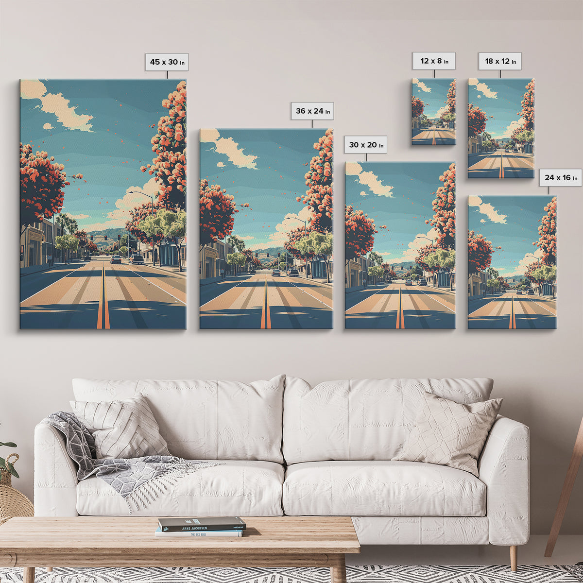 Visalia Travel Poster, Framed Canvas Print, Travel Wall Decor, Minimalist Poster, Retro Travel Poster, Retro Wall Art, Travel Prints