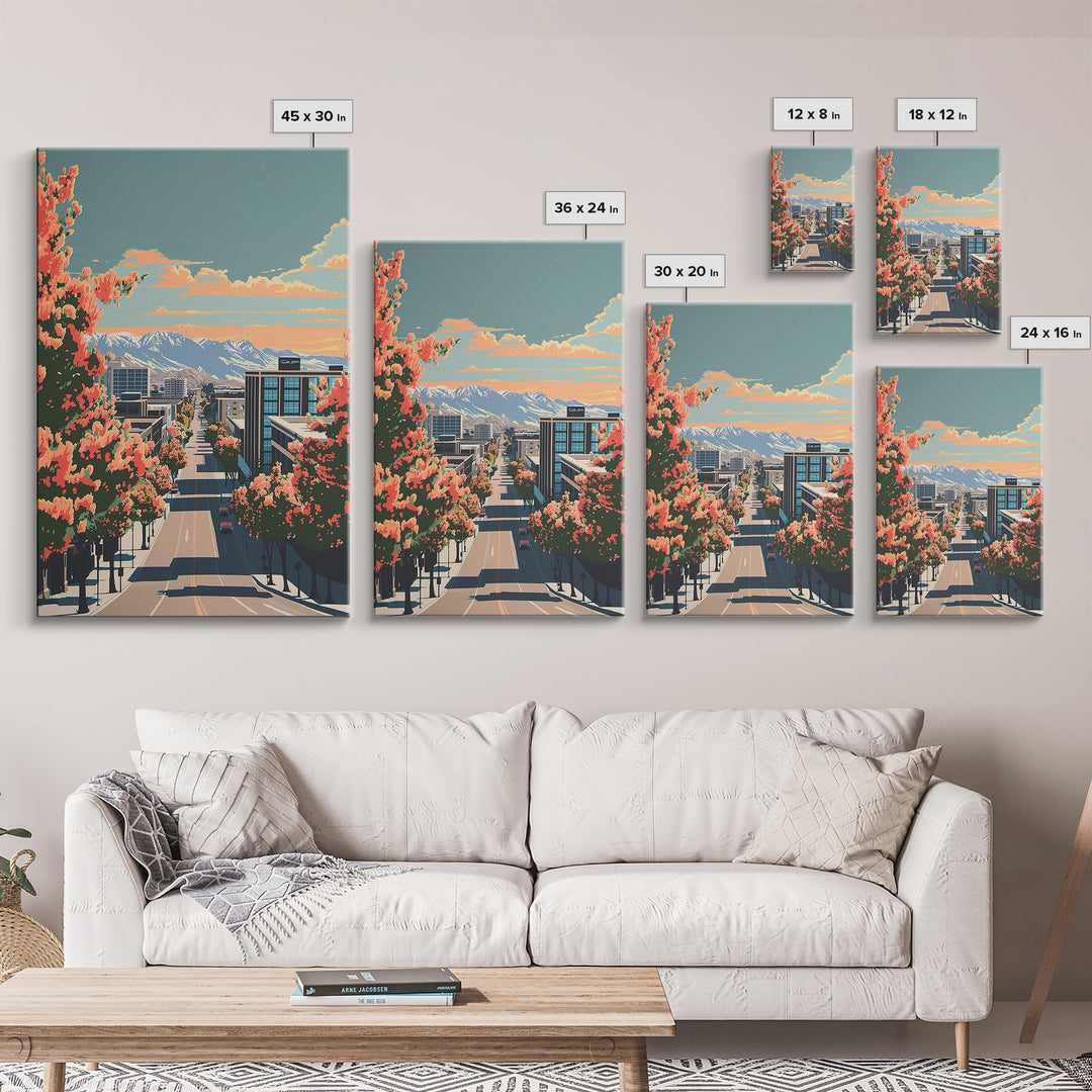 West Valley City Travel Poster, Canvas Print, City Travel Poster, Travel Wall Decor, Landscape Art, Travel Prints, Modern Wall Decor