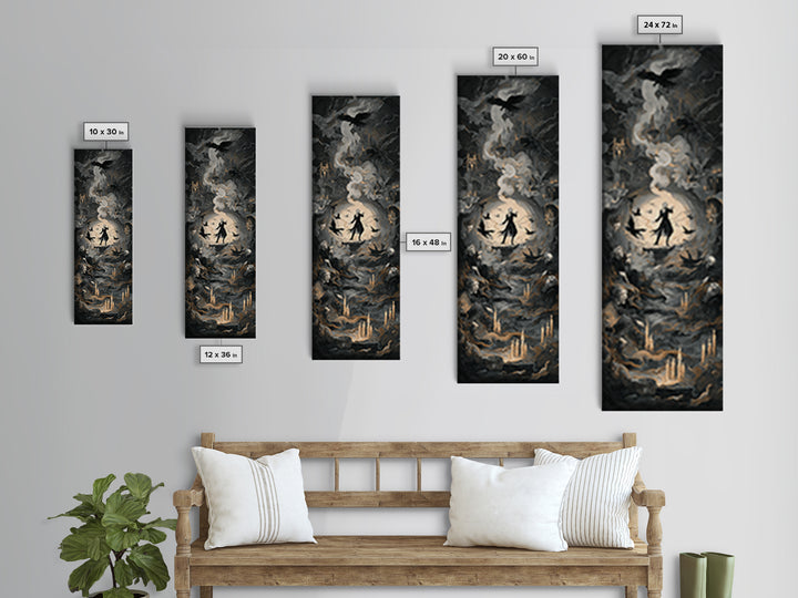 The Banshee Singer, Gothic Nightmare Art, Tall Narrow Wall Art, Gothic Horror Wall Art, Canvas Print, Halloween Wall Art