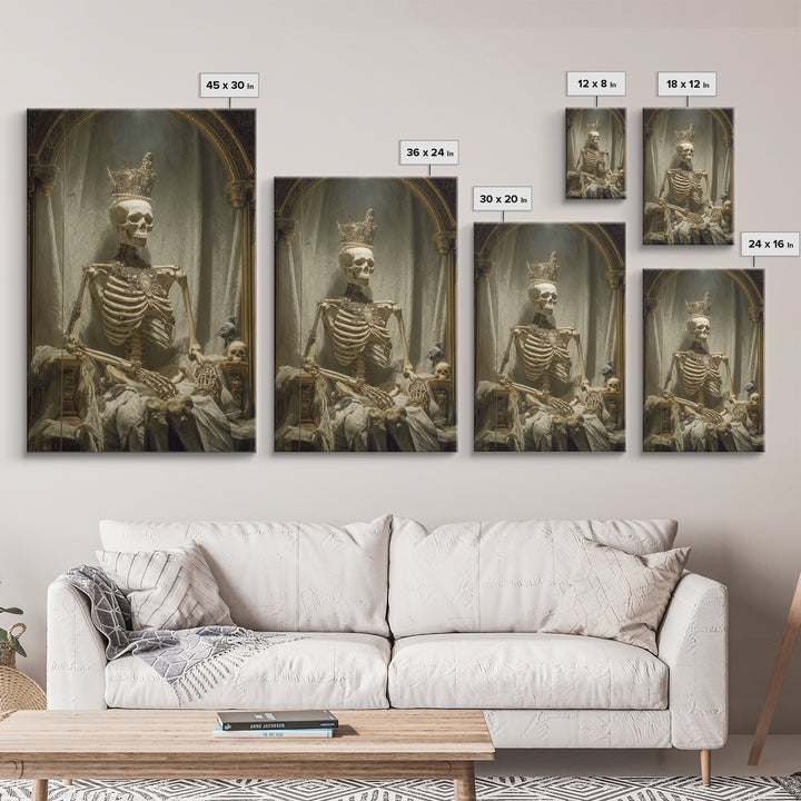 The Bone Queen, Decadent Gothic Art, Vertical Wall Art, Gothic Horror Wall Art, Canvas Print, Halloween Wall Art, Dark Fantasy Art