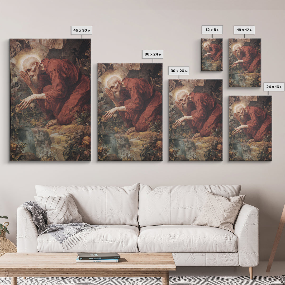 The Cave Oracle, Dark Renaissance Art, Vertical Wall Art, Gothic Horror Wall Art, Canvas Print, Halloween Wall Art
