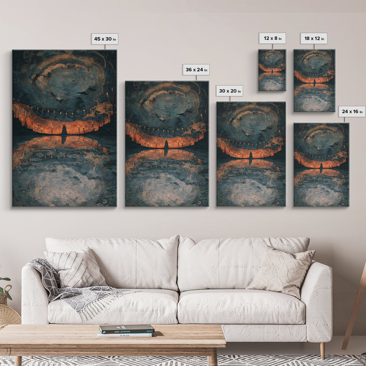The Cave Oracle, Expressionist Gothic Art, Vertical Wall Art, Gothic Horror Wall Art, Canvas Print, Halloween Wall Art