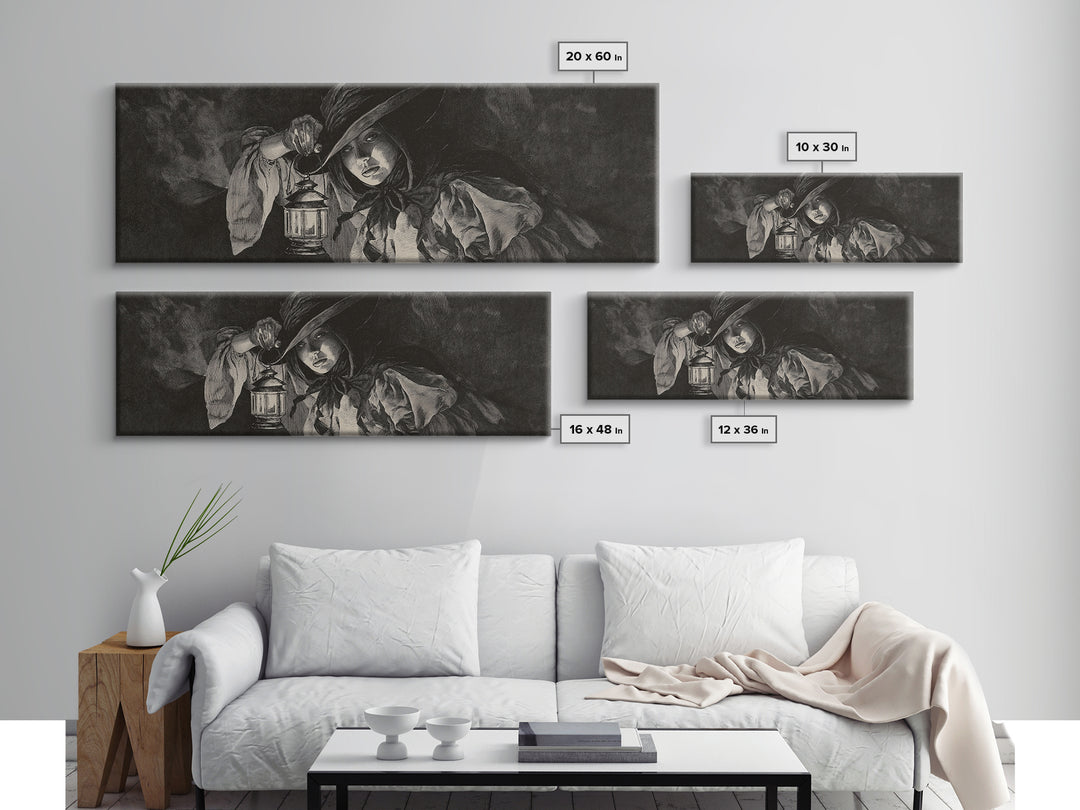 The Crossroads Spirit, Dark Romantic Horror Art, Extra Wide Wall Art, Dark Fantasy Wall Art, Framed Canvas Print, Halloween Wall Art