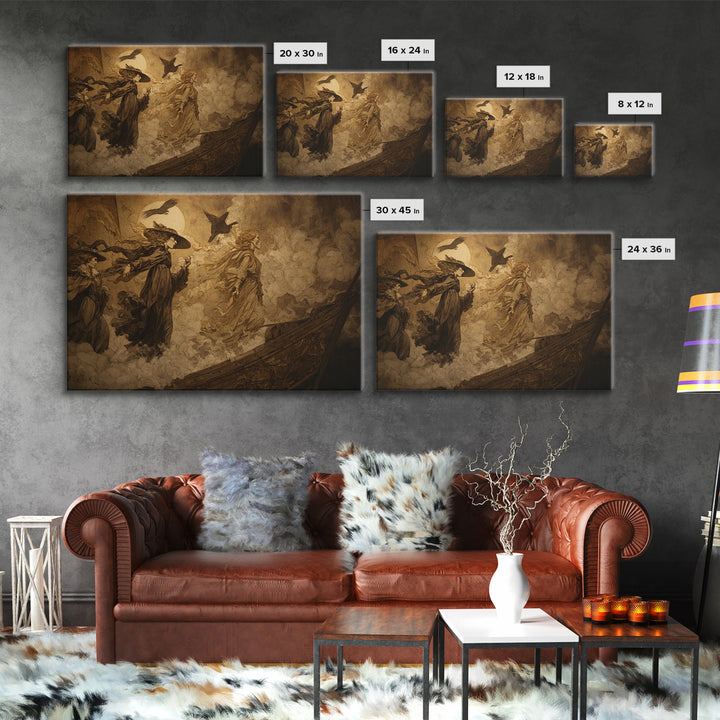 The Shipwreck Cove, Decadent Gothic Art, Landscape Wall Art, Gothic Horror Wall Art, Canvas Print, Halloween Wall Art