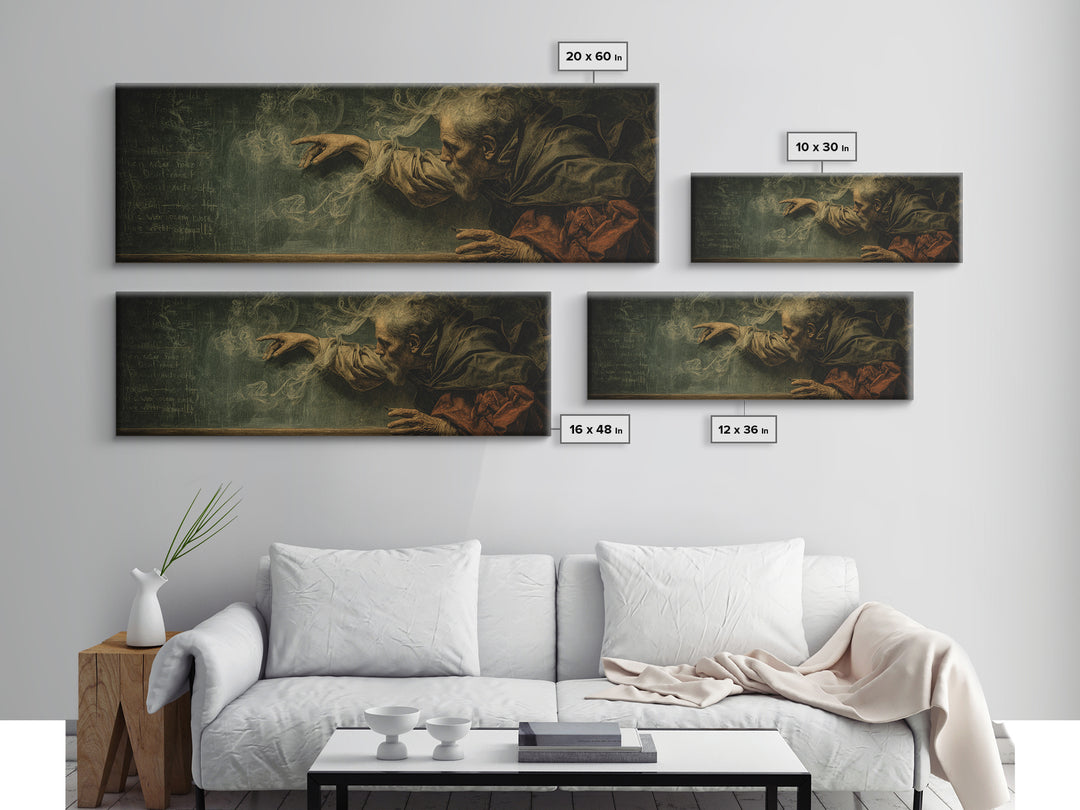 The Silent Schoolhouse, Dark Renaissance Art, Extra Wide Wall Art, Macabre Wall Art, Canvas Print, Halloween Wall Art