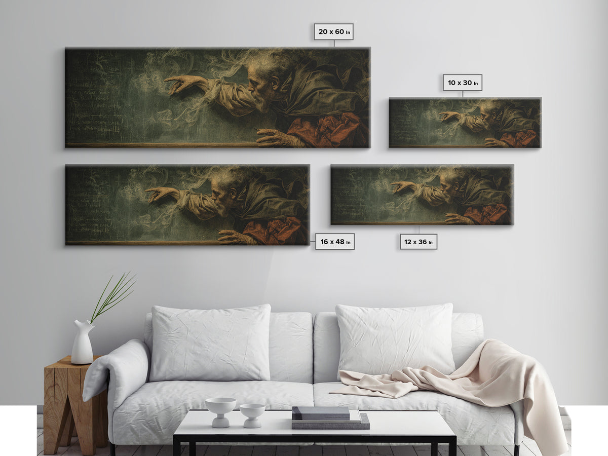 The Silent Schoolhouse, Dark Renaissance Art, Extra Wide Wall Art, Macabre Wall Art, Canvas Print, Halloween Wall Art