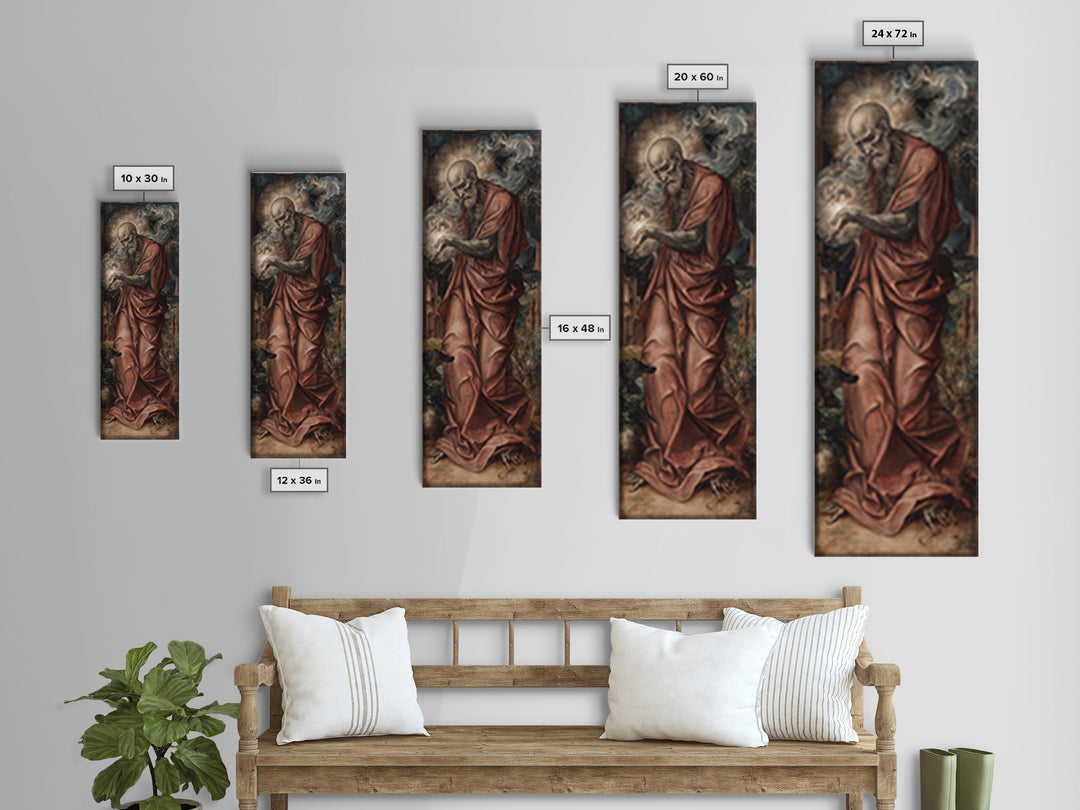 The Ghost Wedding, Dark Renaissance Art, Tall Narrow Wall Art, Dark Fantasy Wall Art, Framed Canvas Print, Halloween Wall Art
