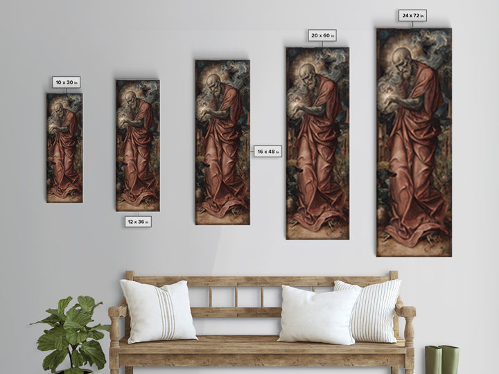 The Ghost Wedding, Dark Renaissance Art, Tall Narrow Wall Art, Dark Fantasy Wall Art, Framed Canvas Print, Halloween Wall Art