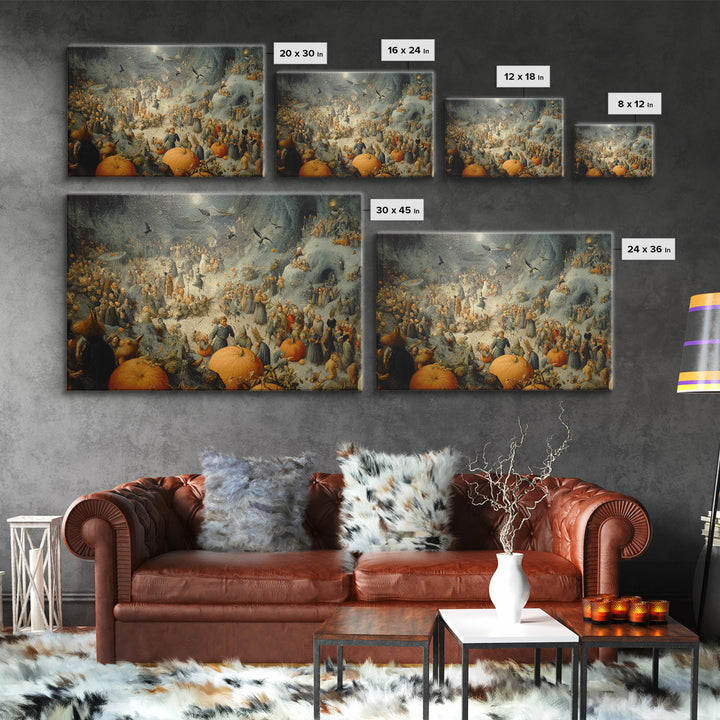 The First Frost Awakening, Medieval Grotesque Art, Landscape Wall Art, Dark Fantasy Wall Art, Canvas Print, Halloween Wall Art