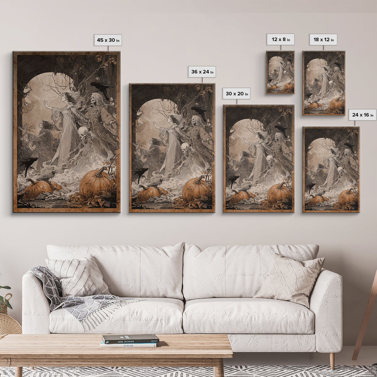 The First Frost Awakening, Decadent Gothic Art, Vertical Wall Art, Gothic Horror Wall Art, Framed Canvas Print, Halloween Wall Art