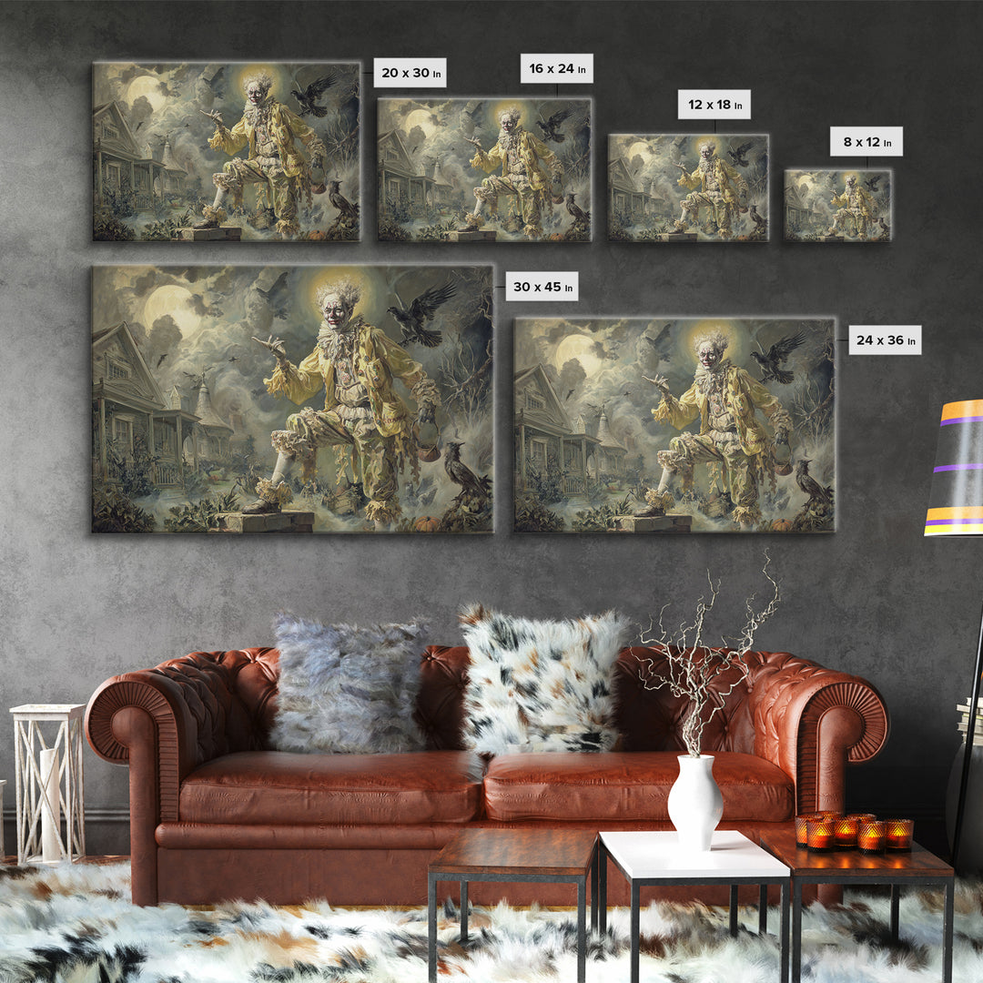 1950s Halloween Nostalgia, Dark Renaissance Art, Landscape Wall Art, Gothic Horror Wall Art, Framed Canvas Print