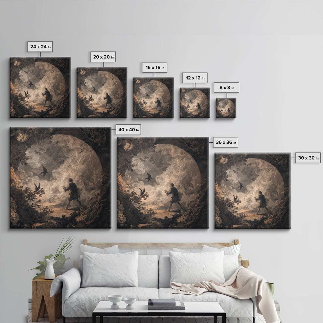The Dream Eater, Baroque Witchcraft Art, Square Wall Art, Macabre Wall Art, Canvas Print, Halloween Wall Art, Dark Fantasy Art