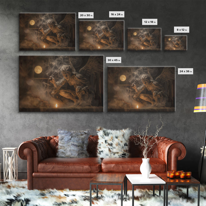 The Dream Eater, Visionary Gothic Art, Landscape Wall Art, Dark Fantasy Wall Art, Canvas Print, Halloween Wall Art, Dark Fantasy Art