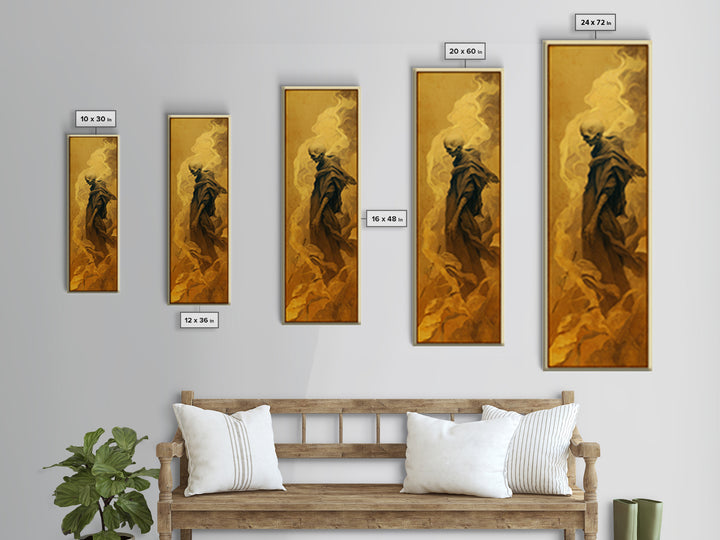 The Dream Eater, Surreal Apocalyptic Art, Tall Narrow Wall Art, Gothic Horror Wall Art, Canvas Print, Halloween Wall Art