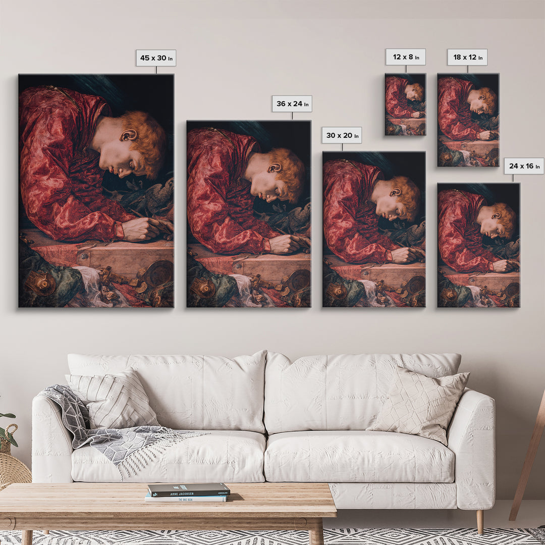The Royal Coffin Maker, Dark Renaissance Art, Vertical Wall Art, Macabre Wall Art, Canvas Print, Halloween Wall Art