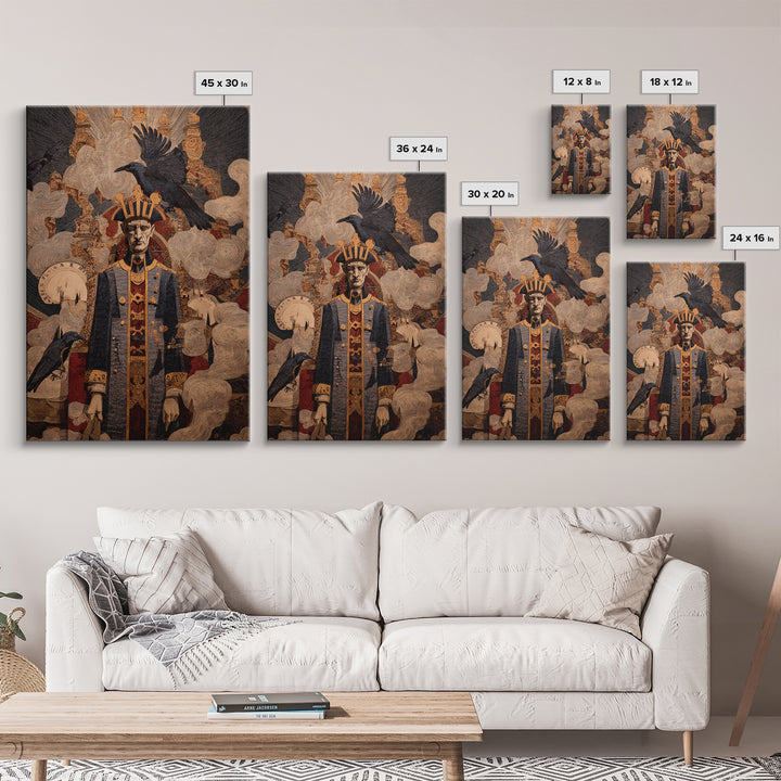 The Royal Coffin Maker, Expressionist Gothic Art, Vertical Wall Art, Gothic Horror Wall Art, Canvas Print, Halloween Wall Art