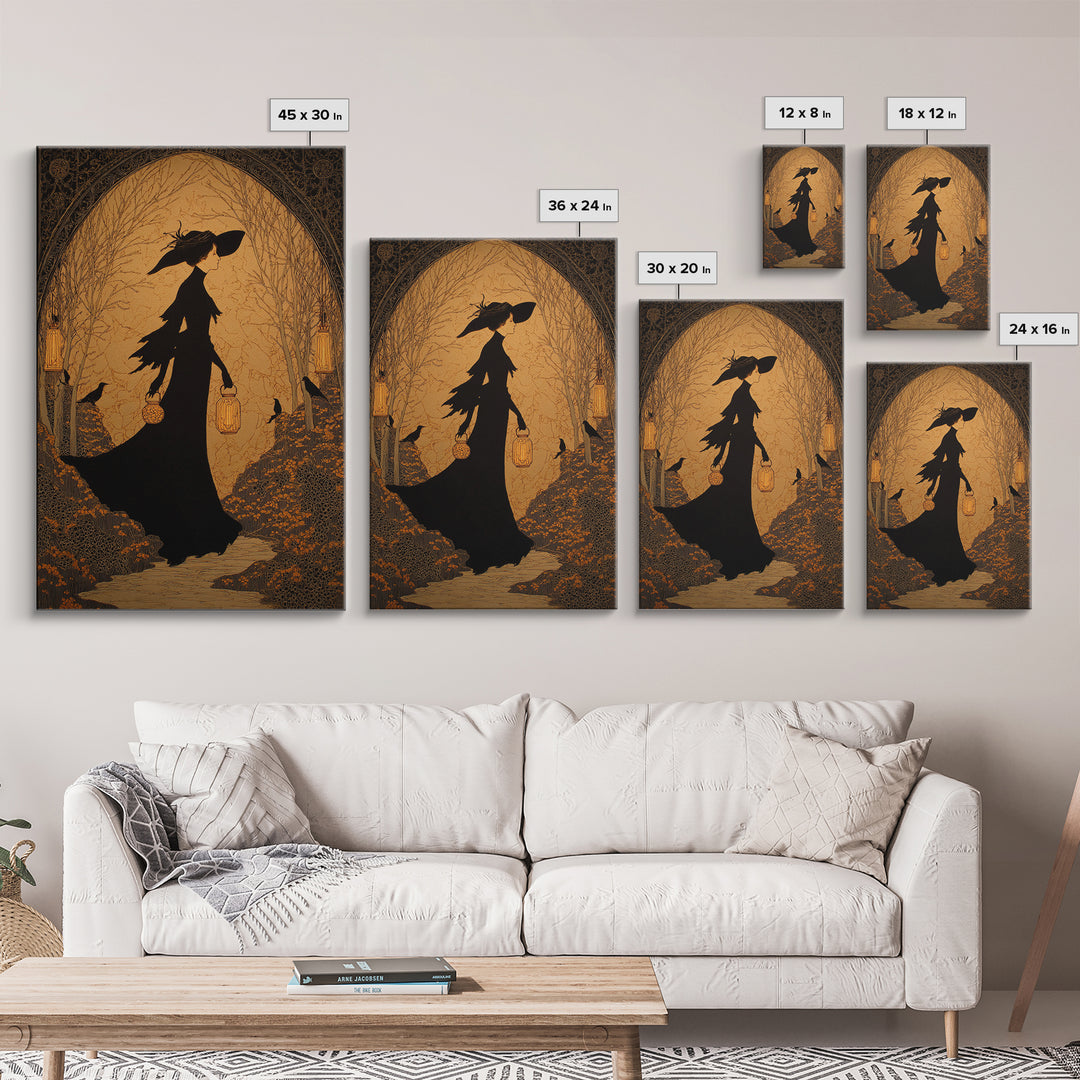 The Soul Collector, Decadent Line Art, Vertical Wall Art, Macabre Wall Art, Canvas Print, Halloween Wall Art, Dark Fantasy Art