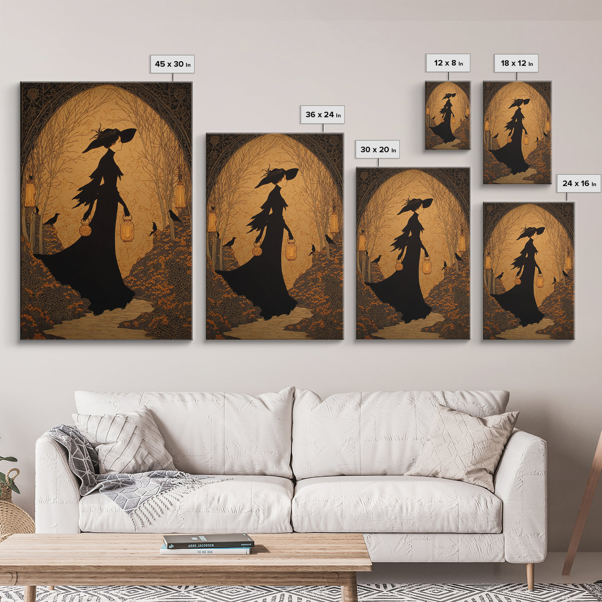 The Soul Collector, Decadent Line Art, Vertical Wall Art, Macabre Wall Art, Canvas Print, Halloween Wall Art, Dark Fantasy Art