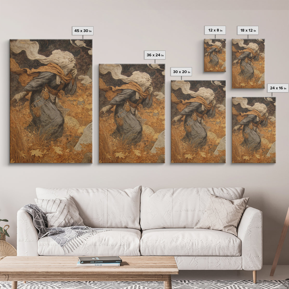 The Cemetery Beekeeper, Ornate Symbolist Art, Vertical Wall Art, Gothic Horror Wall Art, Canvas Print, Halloween Wall Art