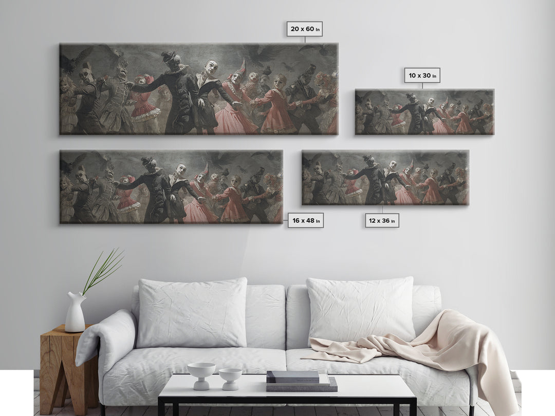 The Haunted Toy Parade, Dark Symbolist Art, Extra Wide Wall Art, Dark Fantasy Wall Art, Framed Canvas Print, Halloween Wall Art