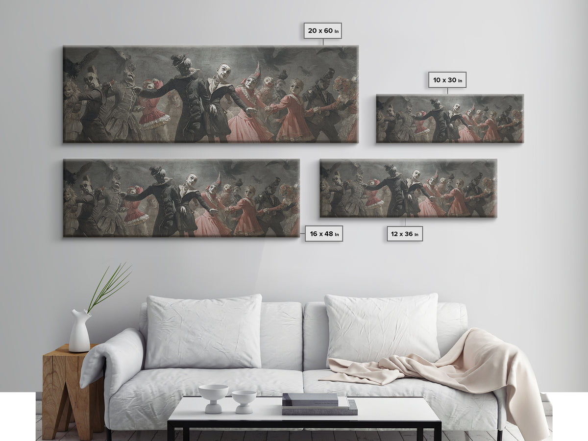 The Haunted Toy Parade, Dark Symbolist Art, Extra Wide Wall Art, Dark Fantasy Wall Art, Framed Canvas Print, Halloween Wall Art